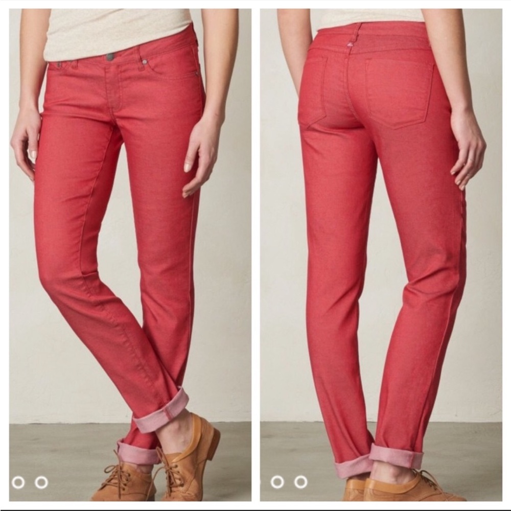Prana Women's Straight Leg Jeans - Red
